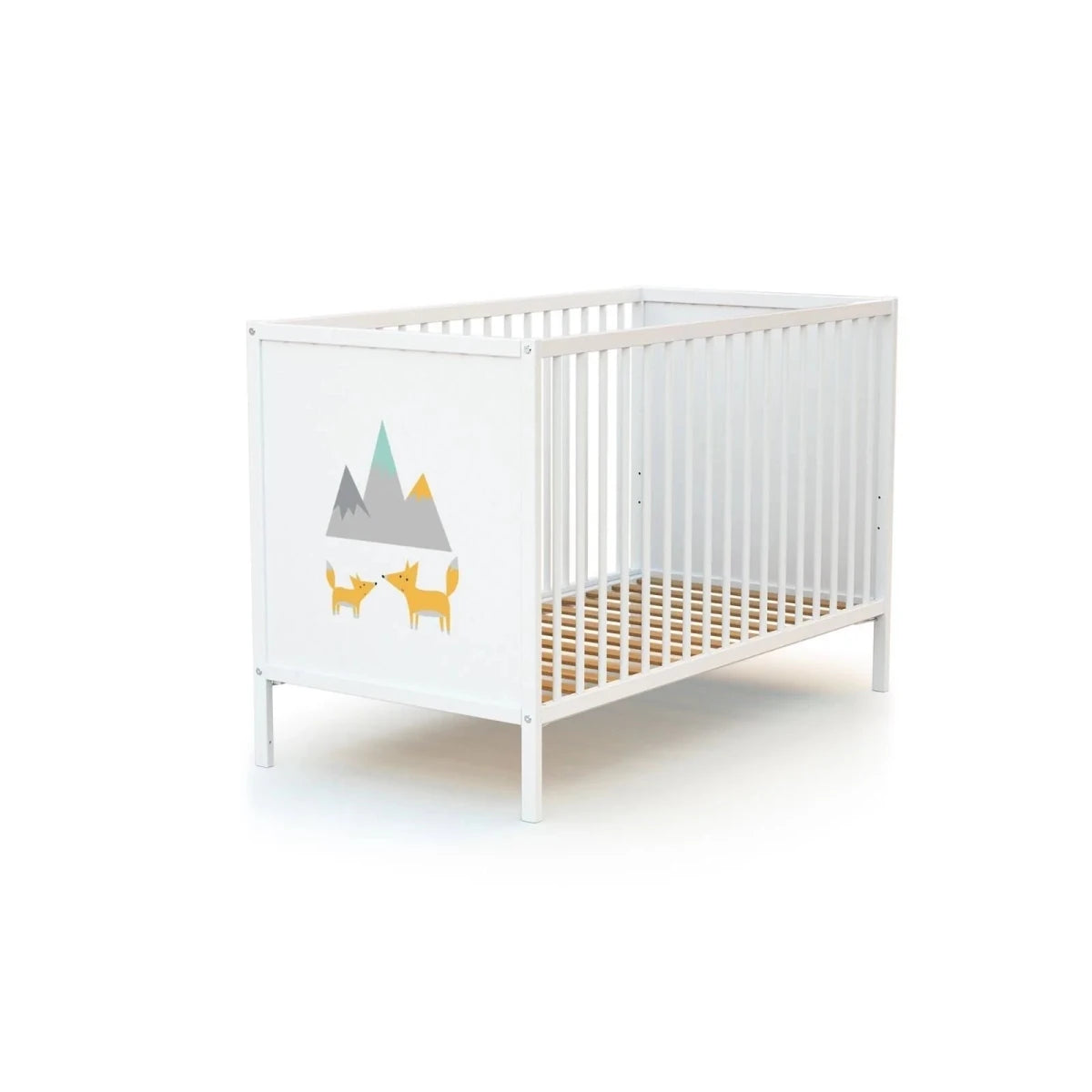 WeBaby Fox Alba Wooden Cot Bed 60x120cm - White White - ebebek