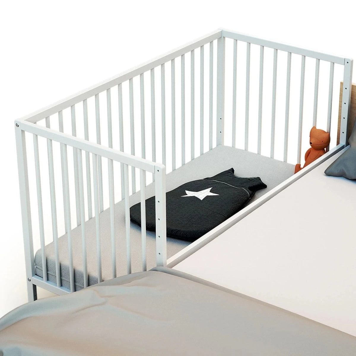 WeBaby Lio Cot Bed 60x120cm - White White - ebebek
