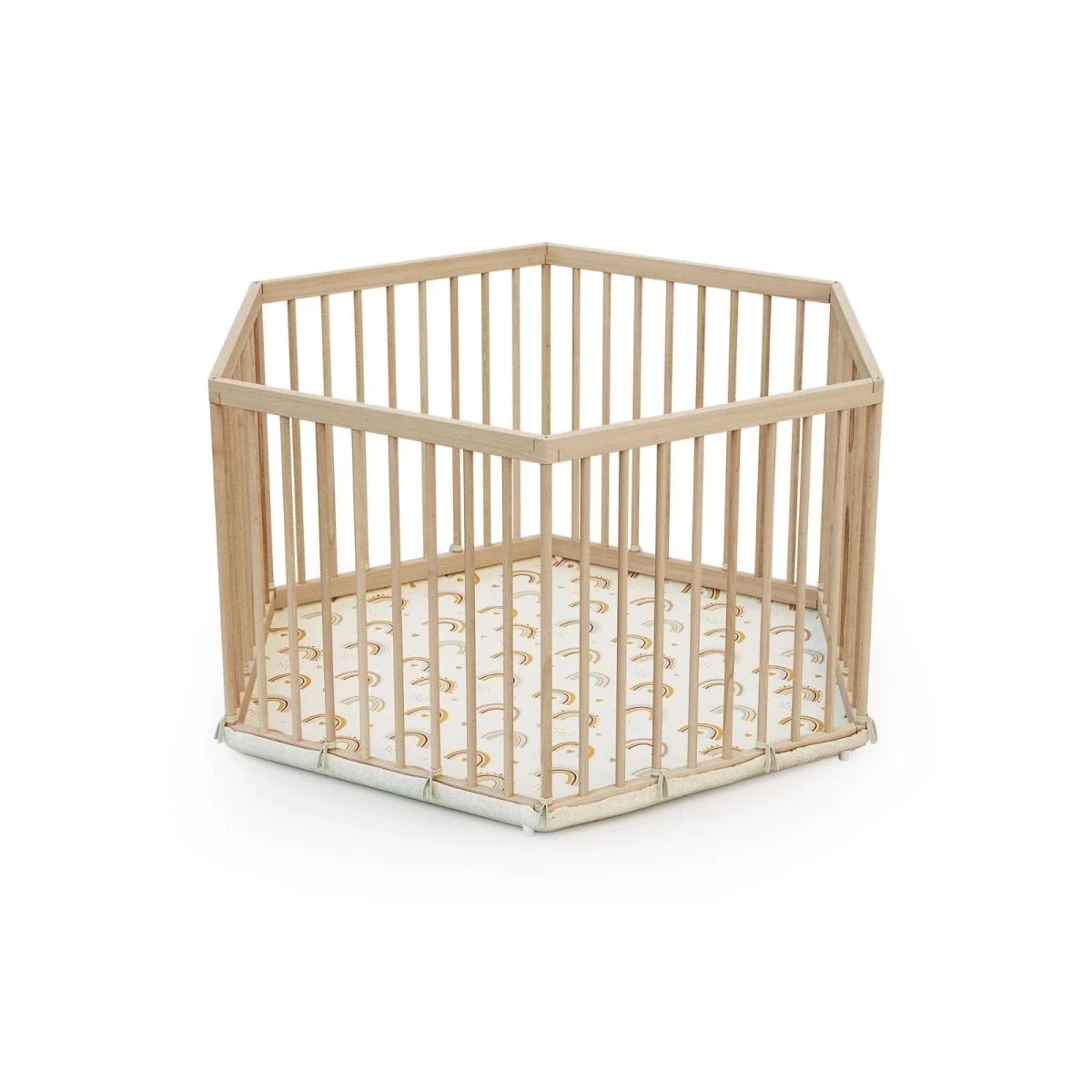 WeBaby Alvelo Hexagonal Wooden Playpen 12x109x65cm - ebebek