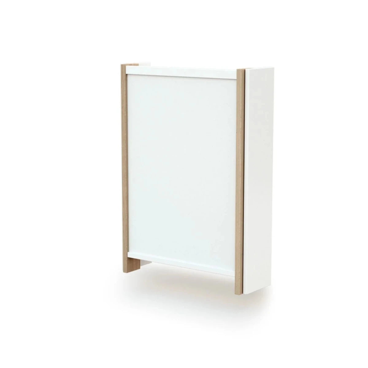 WeBaby Eazy Wall-Mounted Folding Changing Table - White & Varnished Beech White & Varnished Beech - ebebek