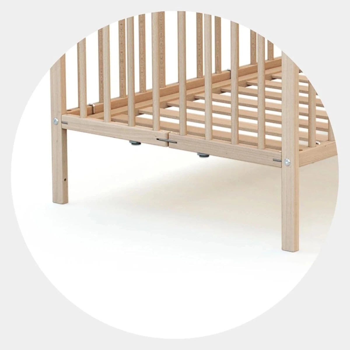 WeBaby Flex Folding Wooden Cot Bed 60x120cm - Raw Beech Raw Beech - ebebek