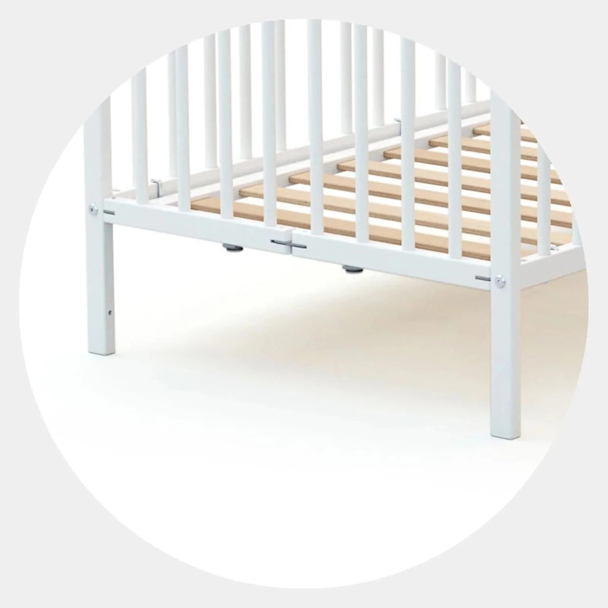 WeBaby Flex Folding Wooden Cot Bed 60x120cm - White White - ebebek