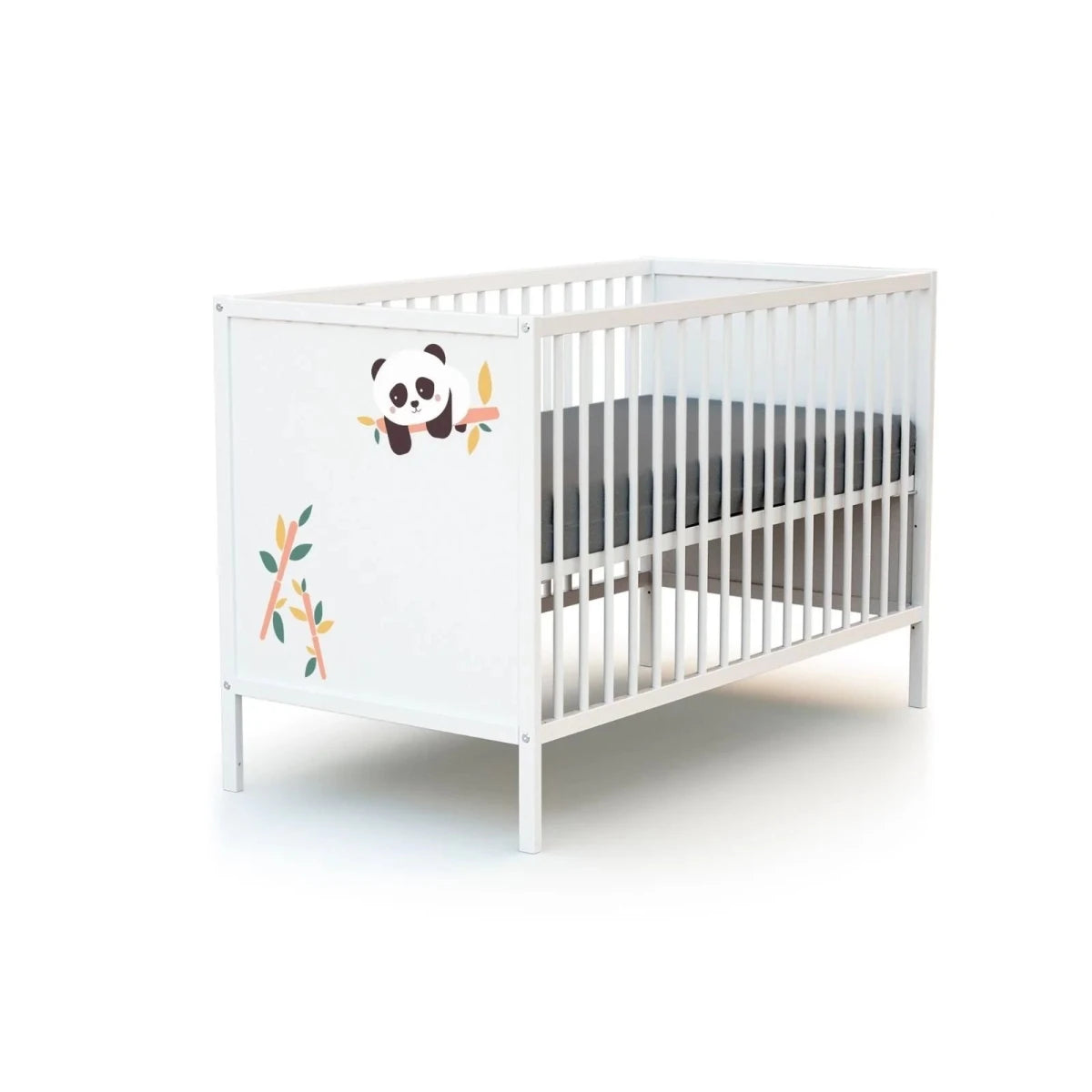 WeBaby Panda Alba Wooden Cot Bed 60x120cm - White White - ebebek