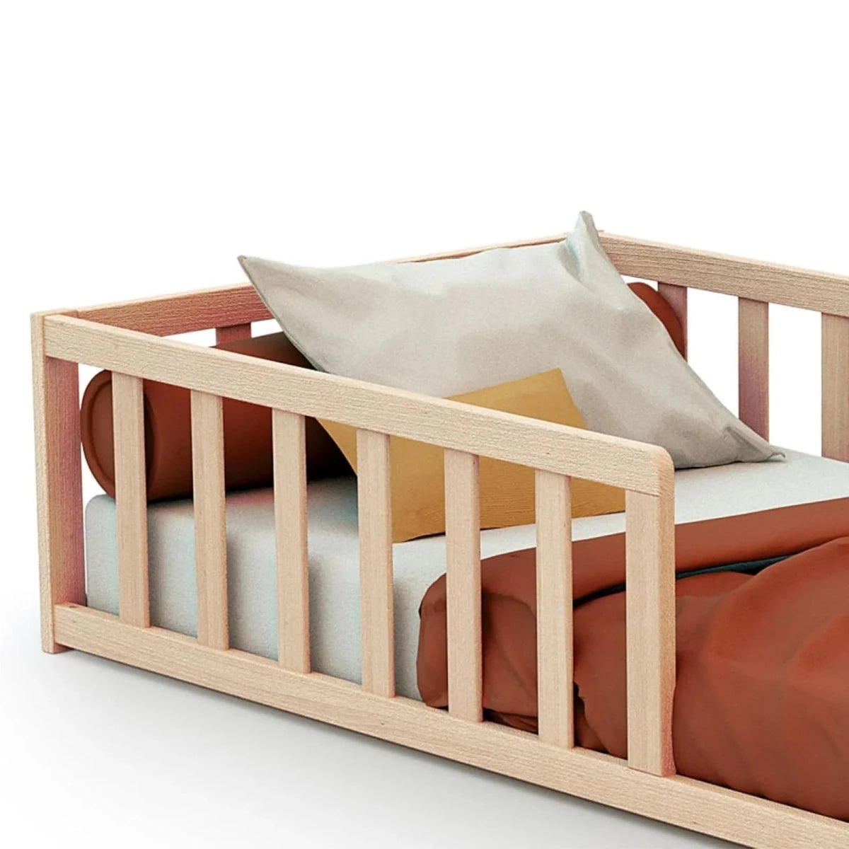 WeBaby Kaia Wooden Flor Bed 70x140cm - Raw Beech Raw Beech - ebebek