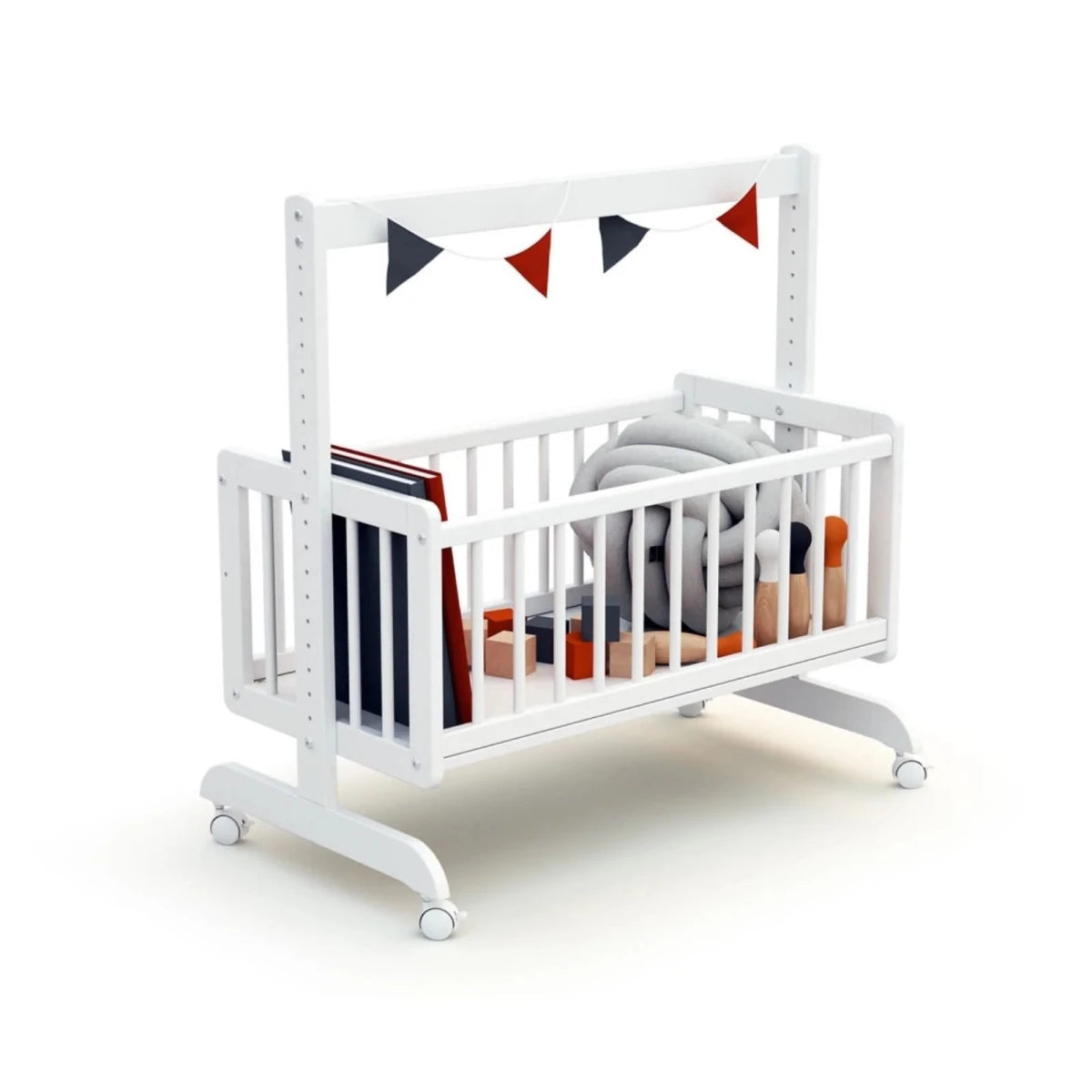 WeBaby Nino Wooden Convertible Sleeping Crib - White White - ebebek