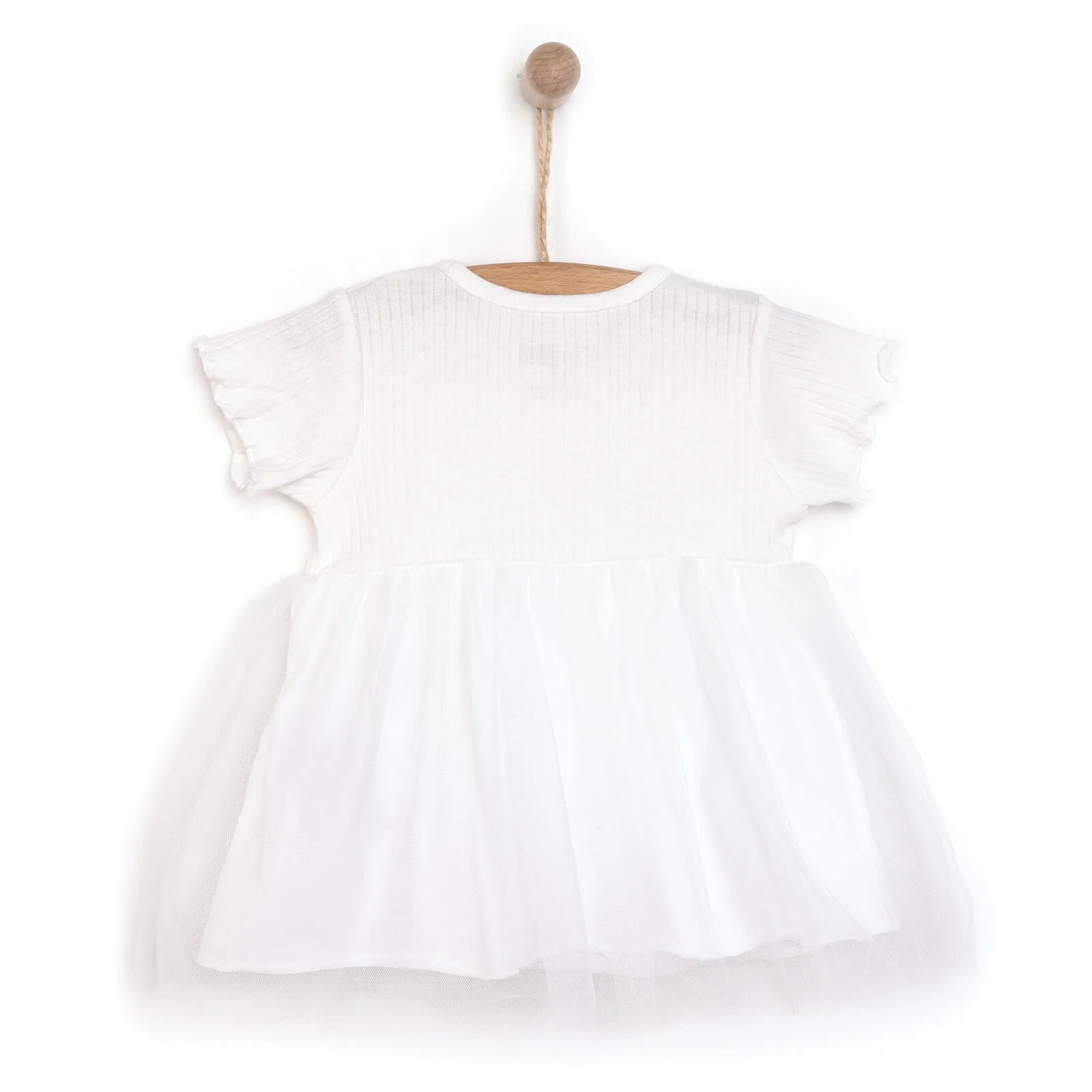 HelloBaby Newborn Girl Tulle Dress - Ecru - ebebek - Black Friday