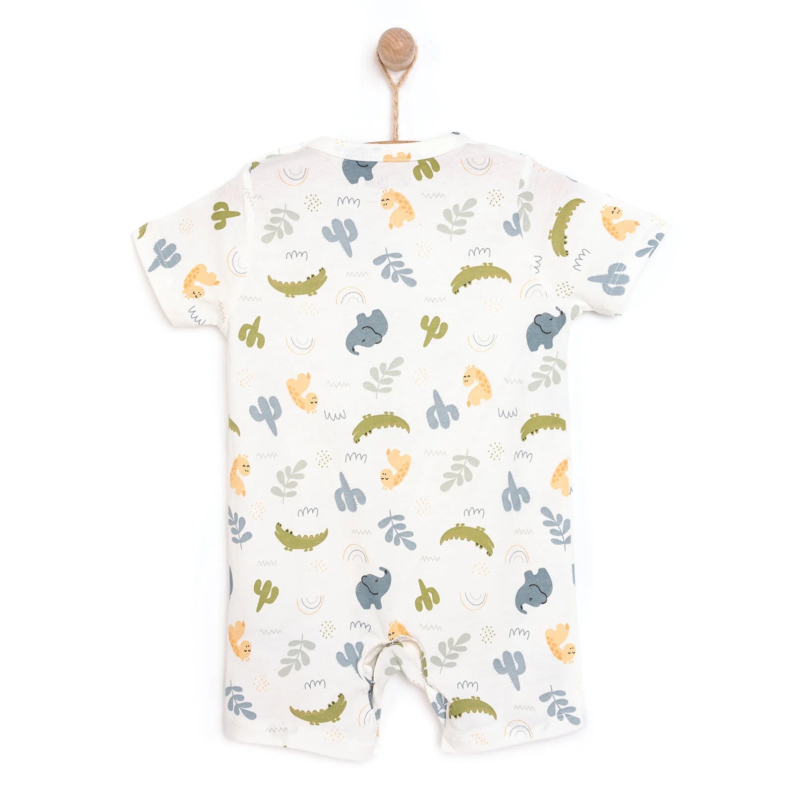 HelloBaby Newborn Boy Short Overalls - Ecru - ebebek - Black Friday