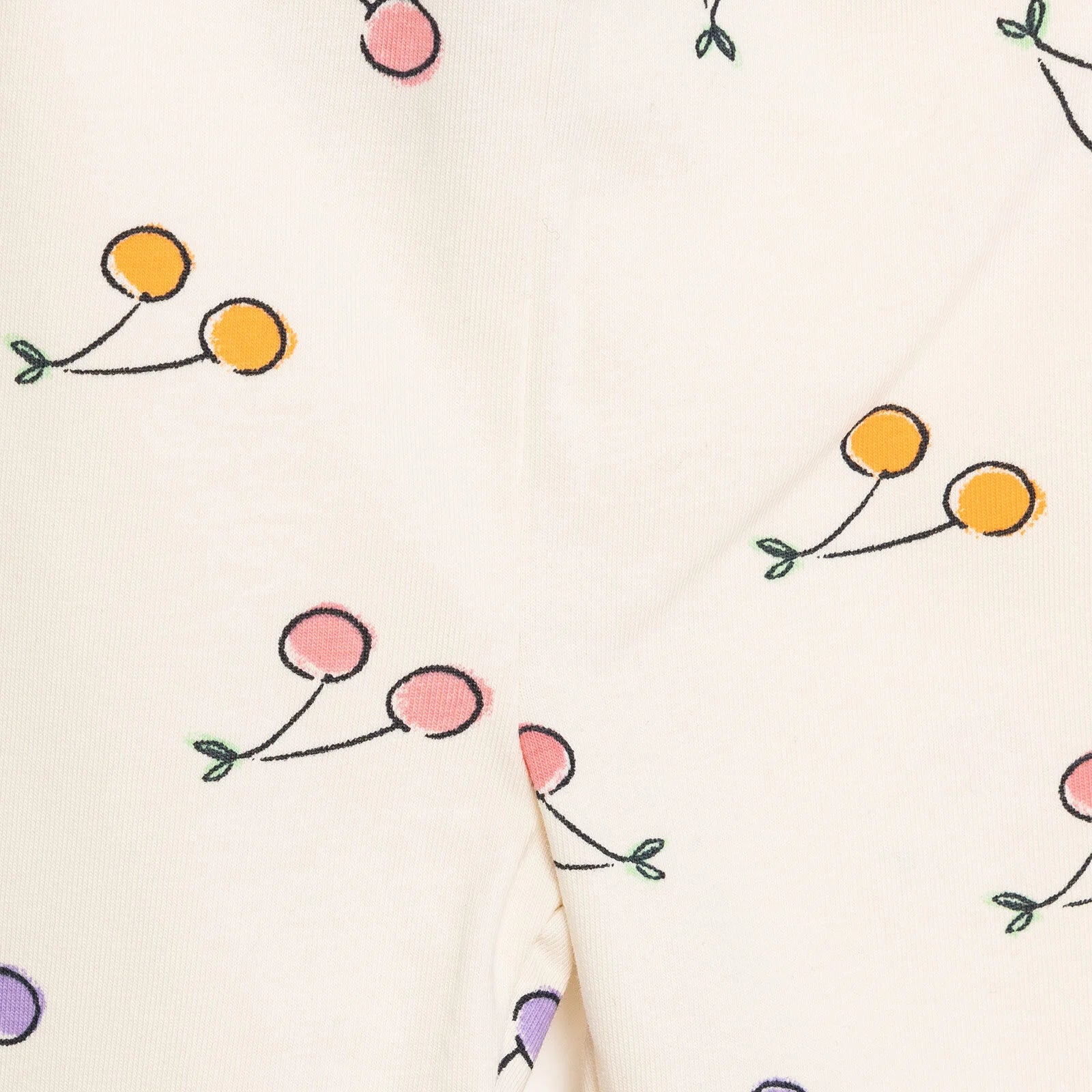 HelloBaby Girl Cherry Patterned Leggings - Ecru - ebebek - Black Friday