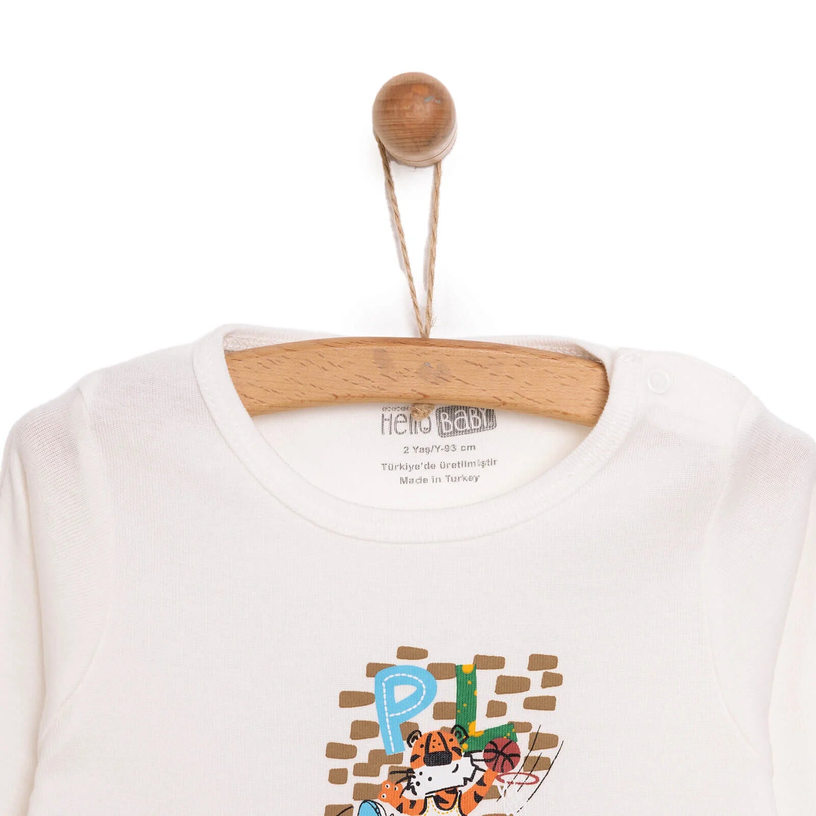 HelloBaby Baby Boy Long Sleeve Bodysuit - Beige - ebebek - Black Friday