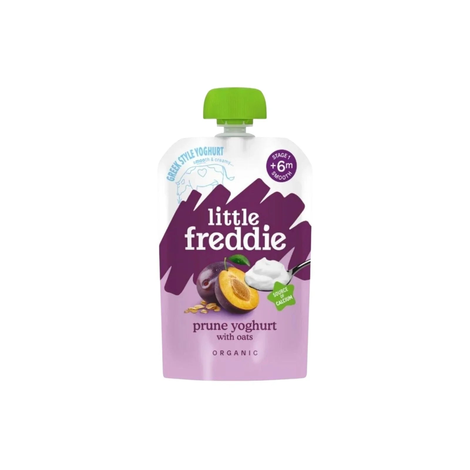 Little Freddie Organic Prune Greek Style Yoghurt with Oats Baby Food Pouch 6+ months 100g - ebebek - Black Friday