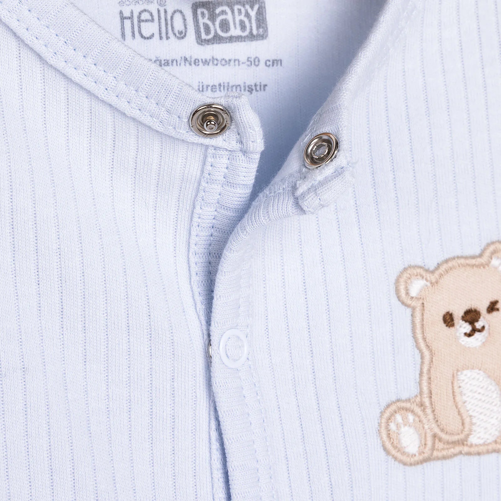 HelloBaby Newborn Boy Footed Jumpsuit - Light Blue - ebebek - Black Friday