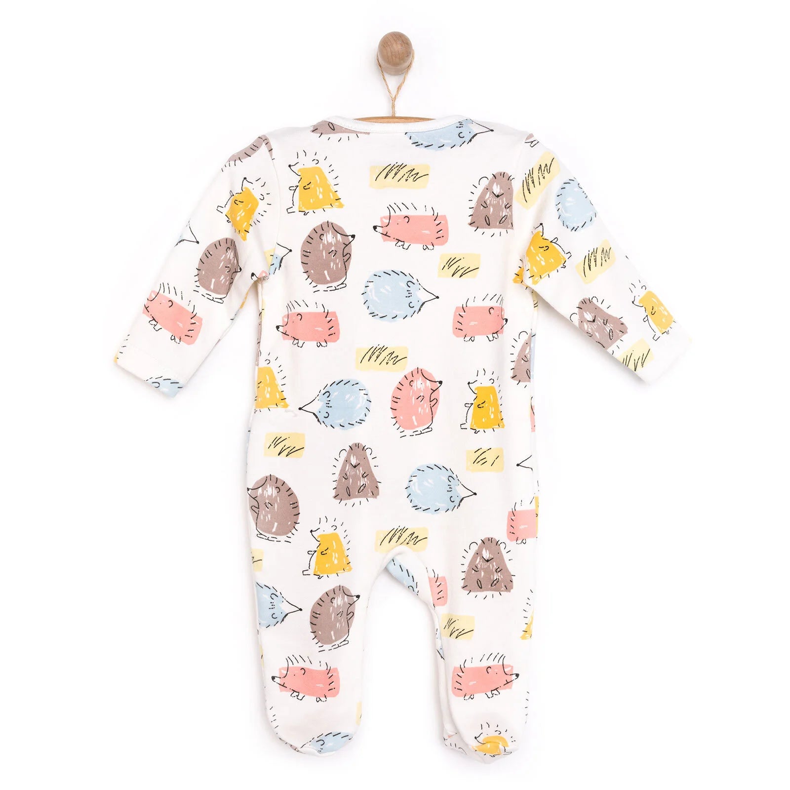 HelloBaby Newborn Unisex Footed Jumpsuit - Ecru - ebebek - Black Friday