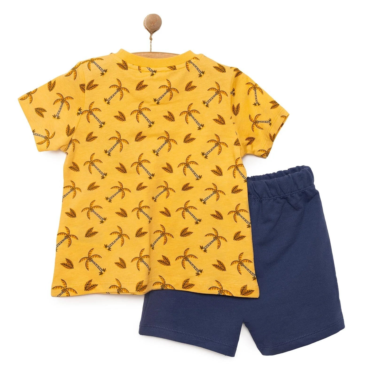 HelloBaby Basic Boy Palm Patterned Tshirt - Indigo - ebebek - Black Friday