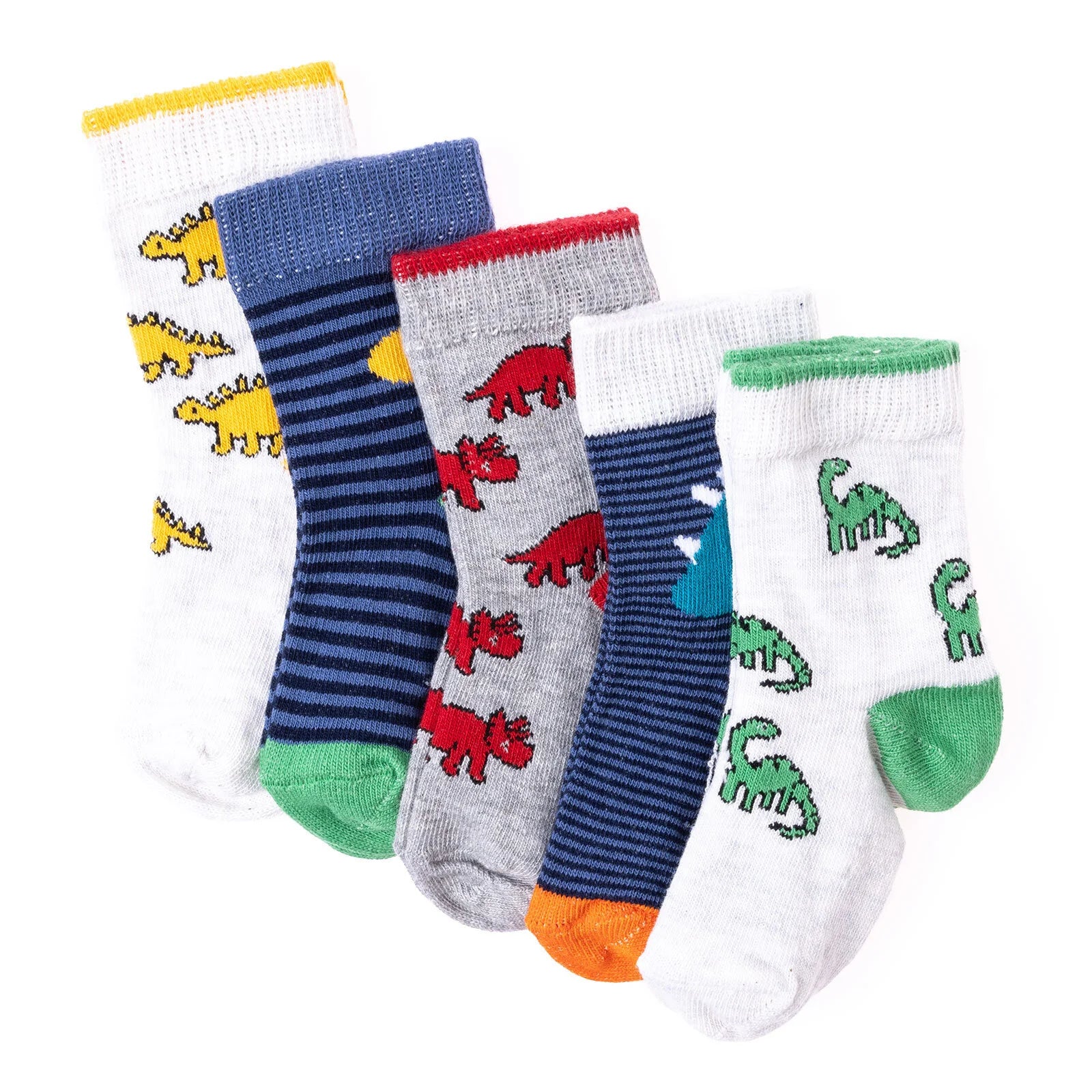 HelloBaby Baby Boy Dino Patterned Socks 5 Pcs - Multicolour - ebebek - Black Friday