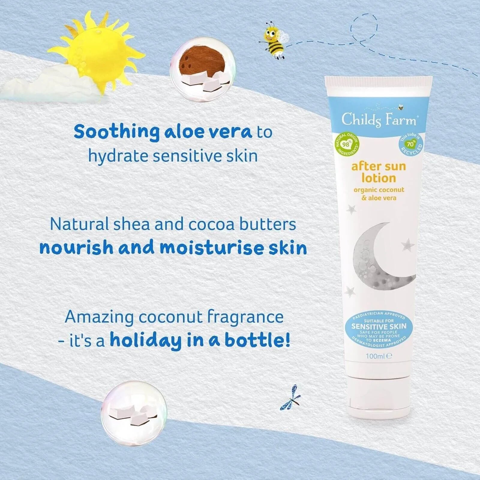 Childs Farm After Sun Lotion Organic Coconut Oil 100ml - ebebek - Black Friday