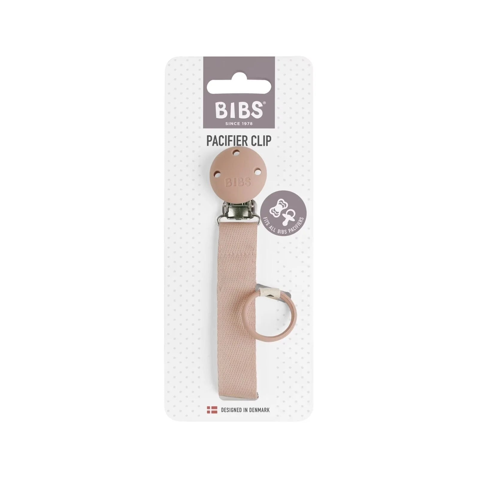 BIBS Soother Clip Ribbon - Blush - ebebek - Black Friday