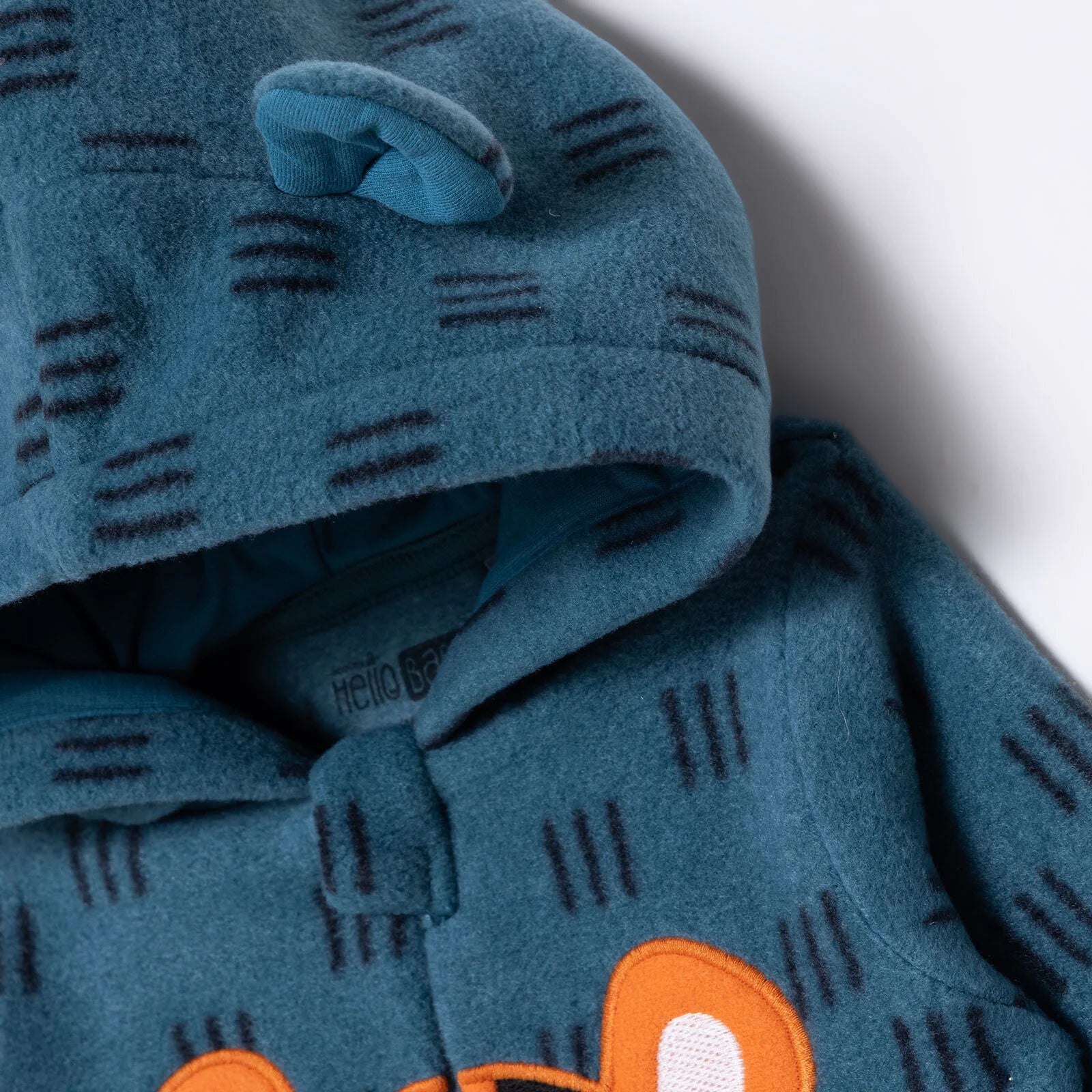 HelloBaby Newborn Polar Footed Jumpsuit - Petrol Printed - ebebek - Black Friday