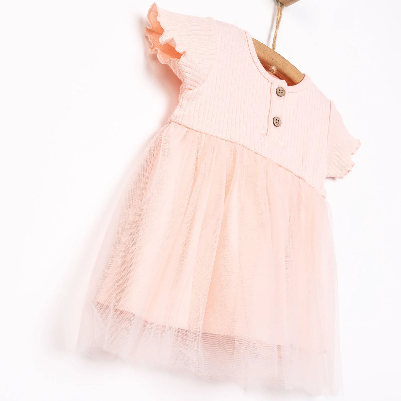 HelloBaby Newborn Girl Tulle Dress - Salmon - ebebek - Black Friday