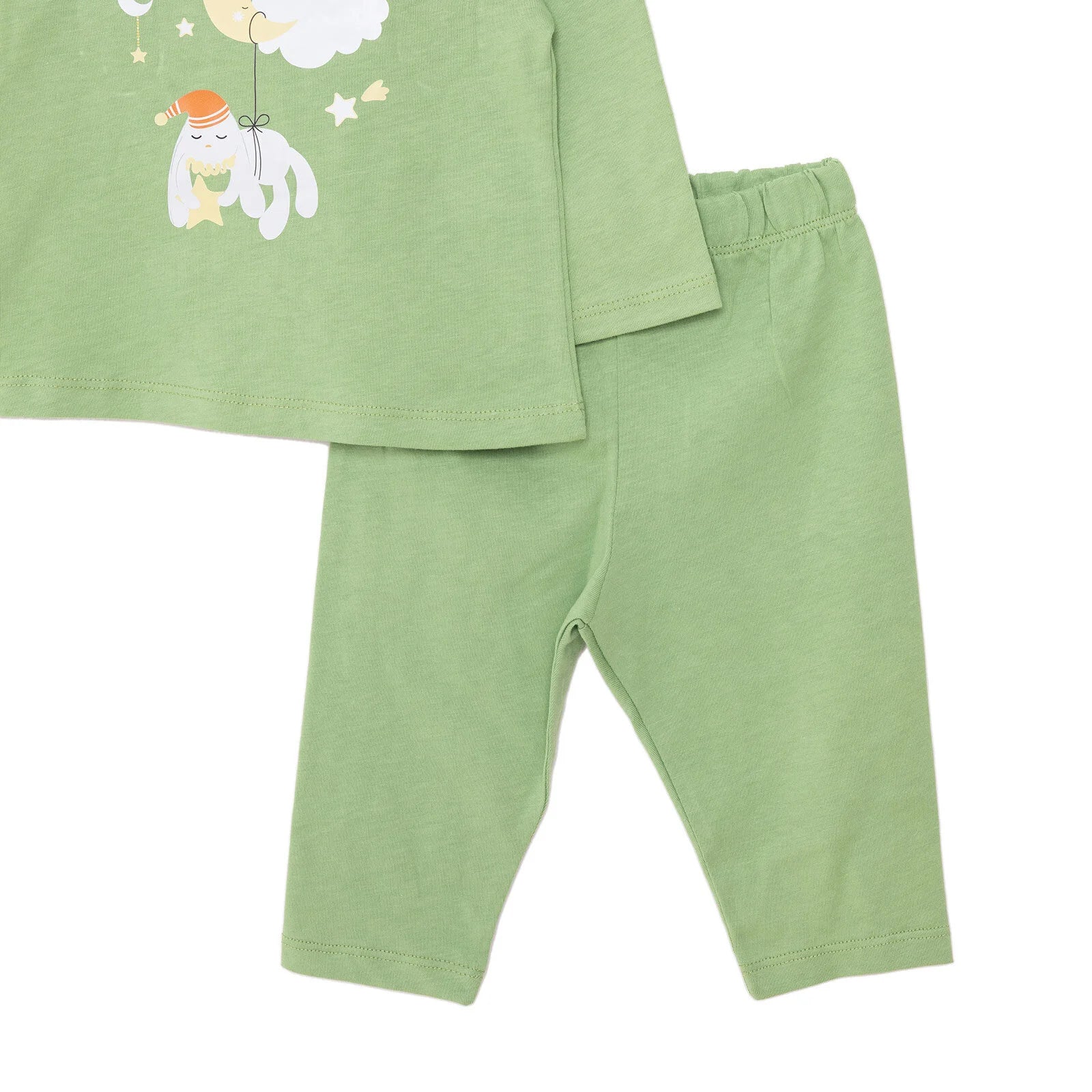 HelloBaby Unisex Long Sleeve Pyjamas Set - Light Green - ebebek - Black Friday