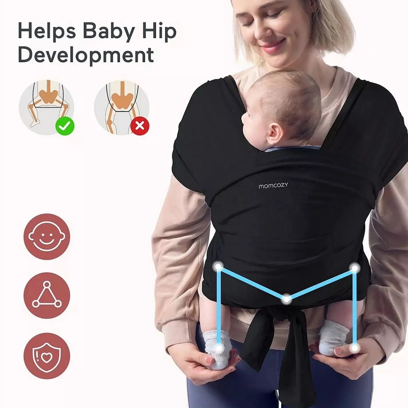 Momcozy Baby Carrier - Black - ebebek - Black Friday