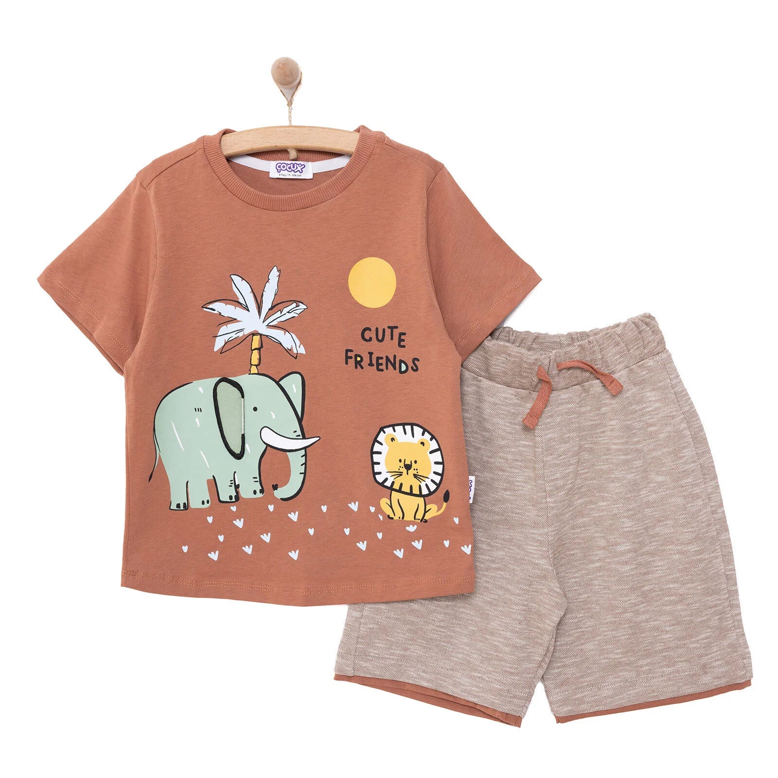 Midimod Fun World 3D Boy Tshirt - Short - Brown - ebebek - Black Friday