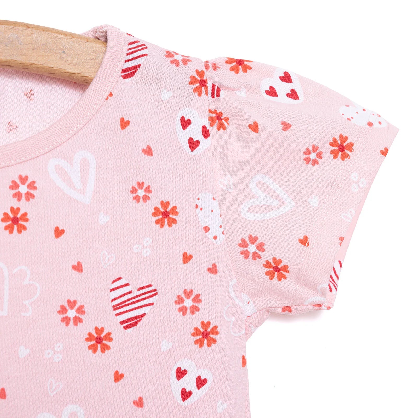 HelloBaby Basic Girl Cat Eats Fruit Patterned Tshirt - Pink - ebebek - Black Friday