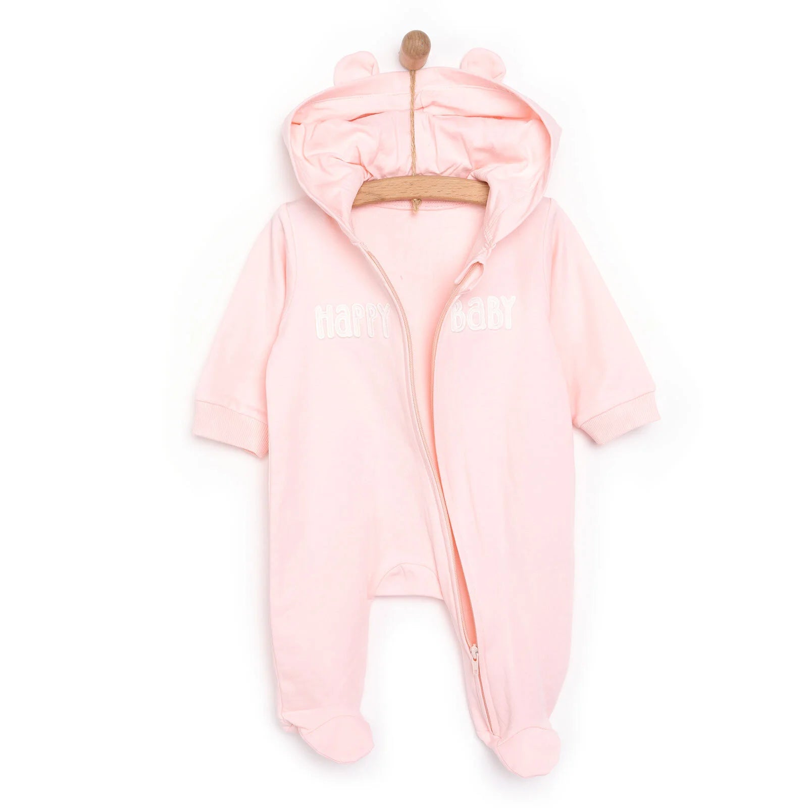 HelloBaby Newborn Hooded Jumpsuit - Pink - ebebek - Black Friday