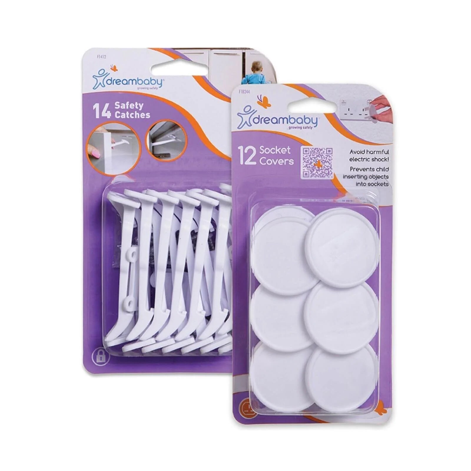 Dreambaby Wide - Grip Safety Catches 14 pcs & Socket Covers 12 pcs - ebebek - Black Friday