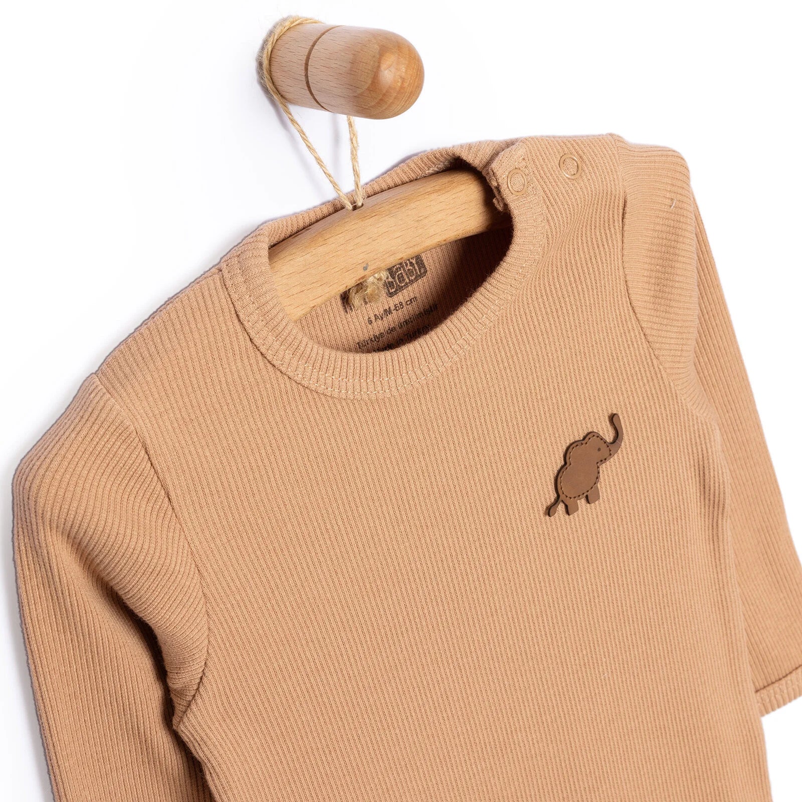 HelloBaby Newborn Boy Footed Jumpsuit - Dark Olive - ebebek - Black Friday