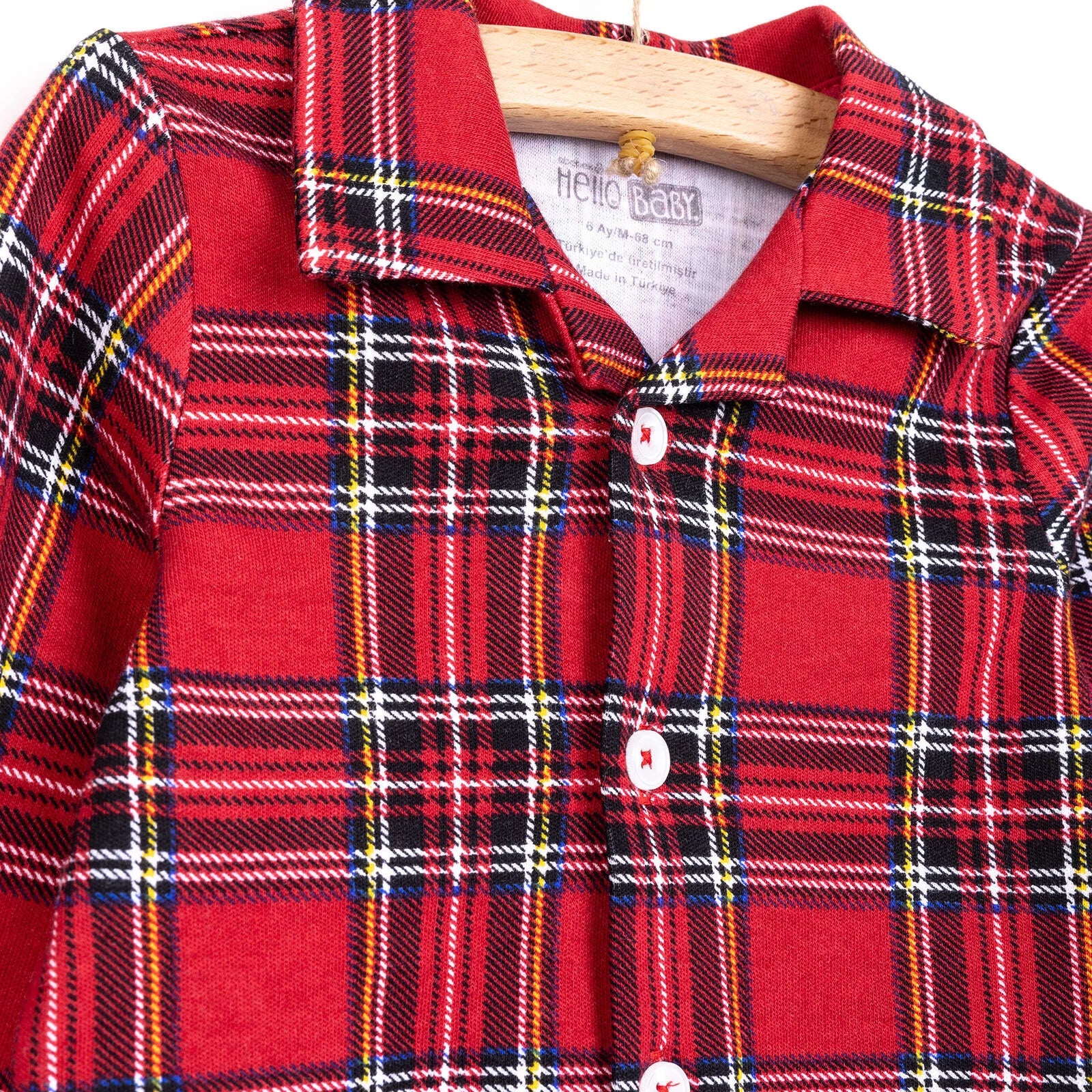 HelloBaby Boy Long Sleeve Pyjamas Set - Red - ebebek - Black Friday