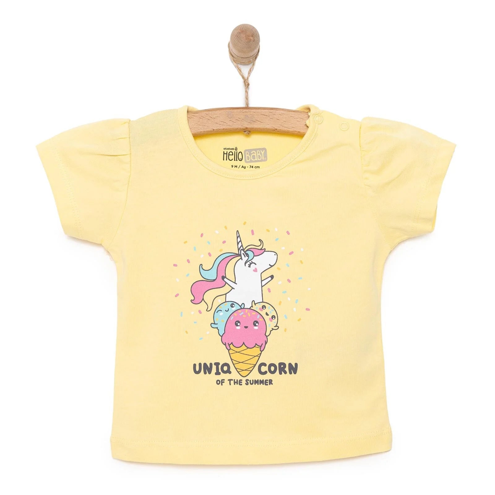 HelloBaby Basic Baby Girl T-Shirt - Yellow - ebebek - Black Friday