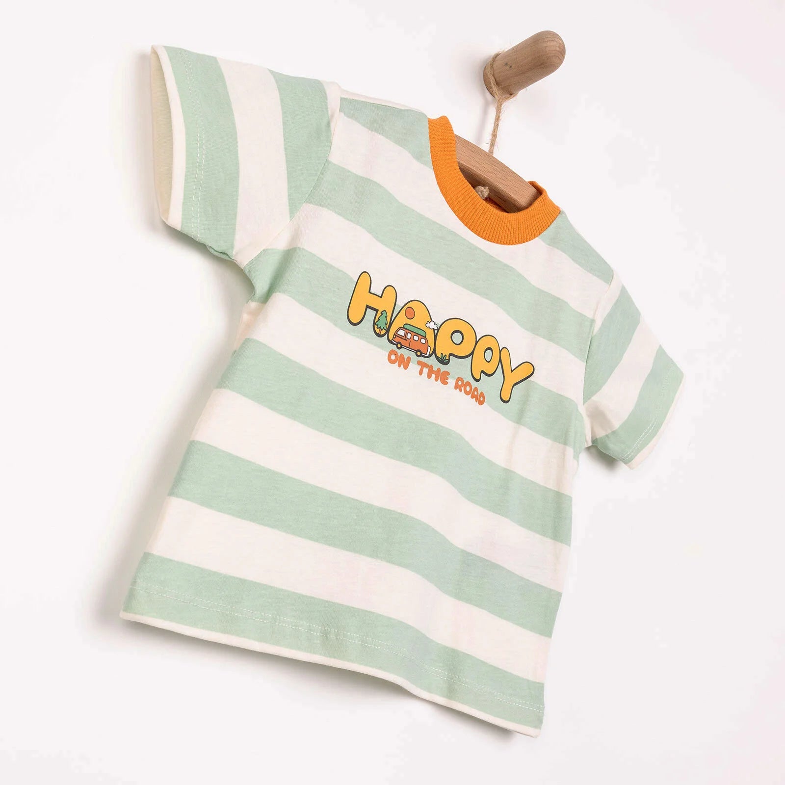 HelloBaby Happy On The Road Boy T-shirt - Ecru - ebebek - Black Friday