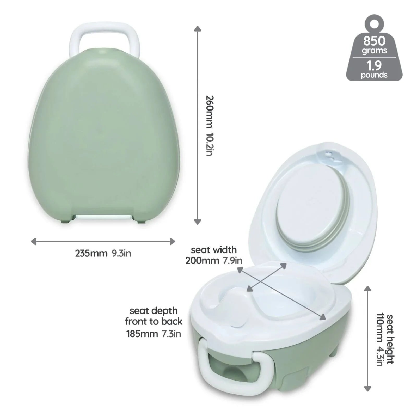 My Carry Potty - Sage Green - ebebek - Black Friday