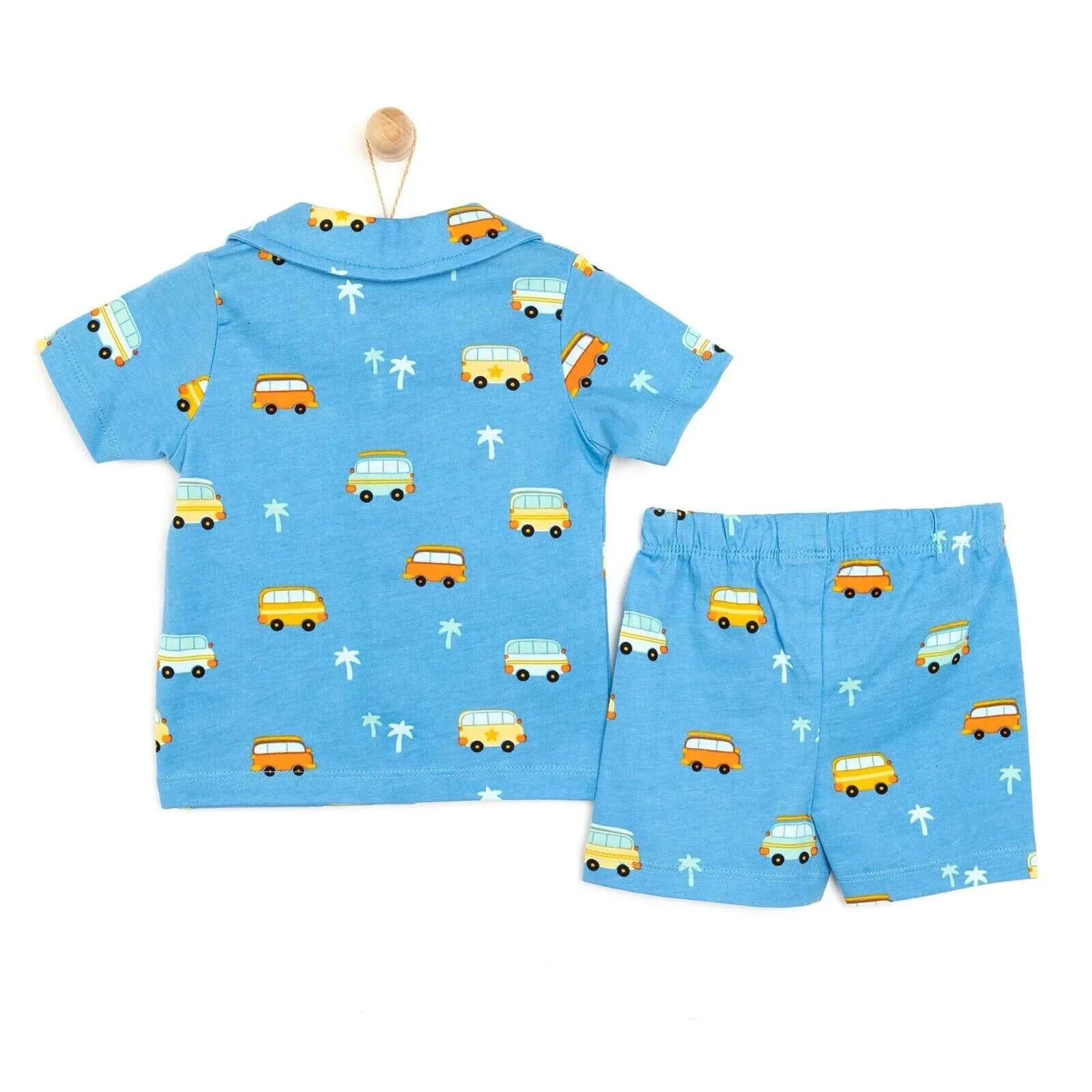 HelloBaby Baby Boy Short Sleeve Pyjamas - Blue - ebebek - Black Friday