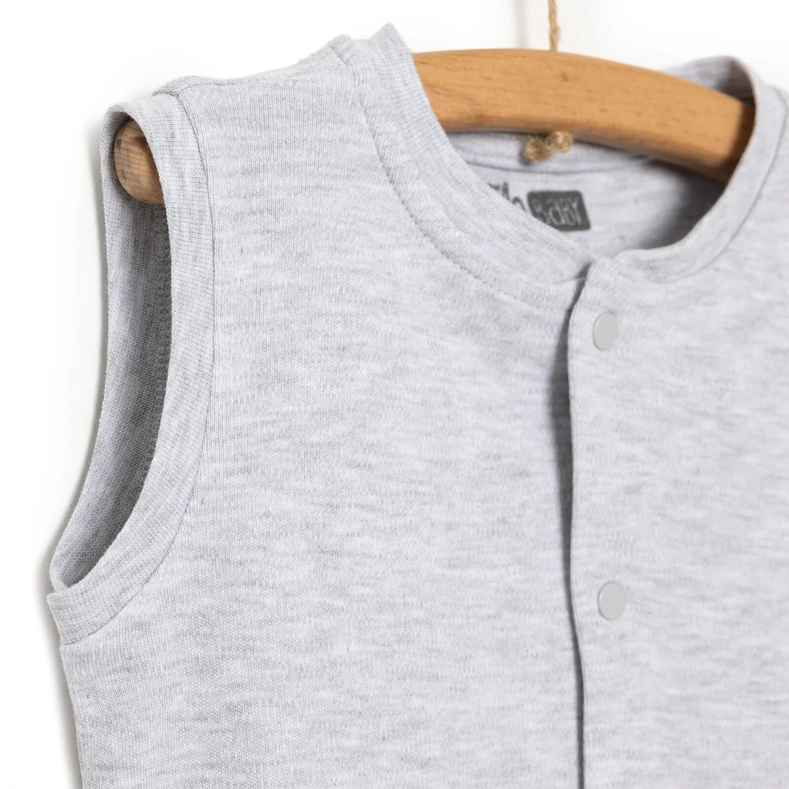 HelloBaby Baby Boy Ribbed Cardigan - Grey Melange - ebebek - Black Friday