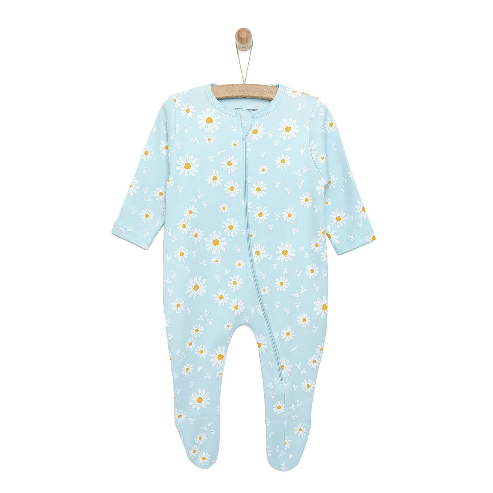 HelloBaby Newborn Footed Jumpsuit - Light Blue - ebebek - Black Friday
