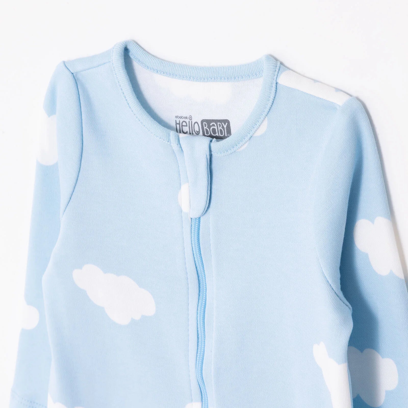 HelloBaby Newborn Footed Jumpsuit - Light Blue - ebebek - Black Friday