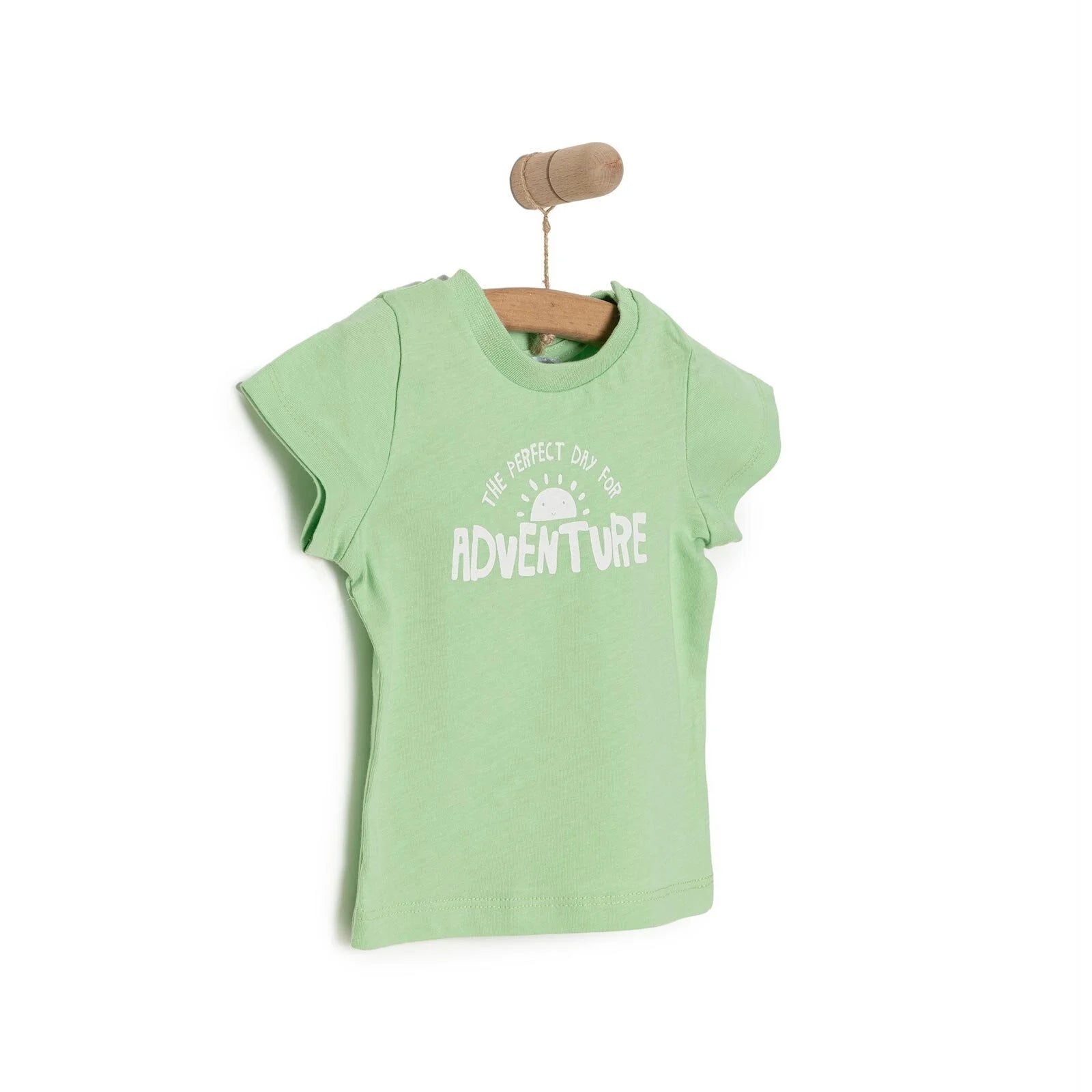 HelloBaby Basic Text Printed Tshirt - Green - ebebek - Black Friday
