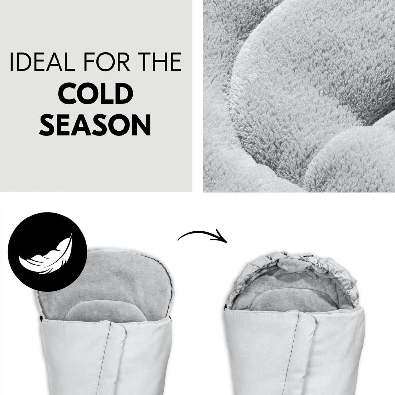 Hauck Pushchair Footmuff - Winter Grey - ebebek - Black Friday