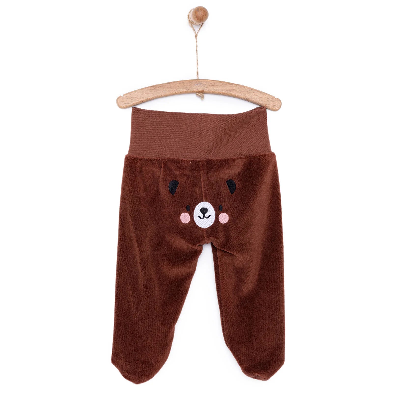 HelloBaby Unisex Velvet Footed Bottom - Brown - ebebek - Black Friday