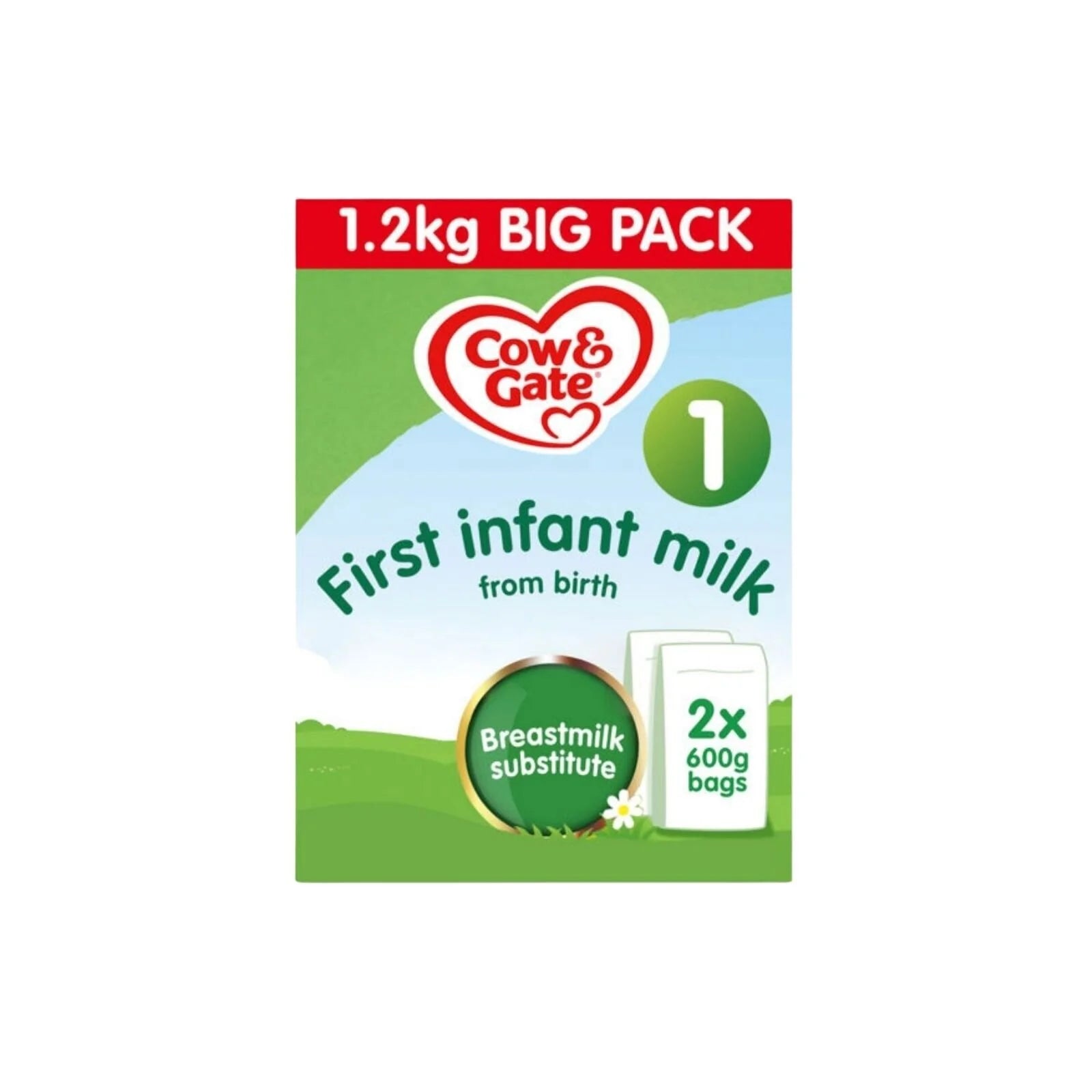 Cow and Gate 1 First Infant Milk Formula from Birth 1.2kg (2x600g) - ebebek - Black Friday