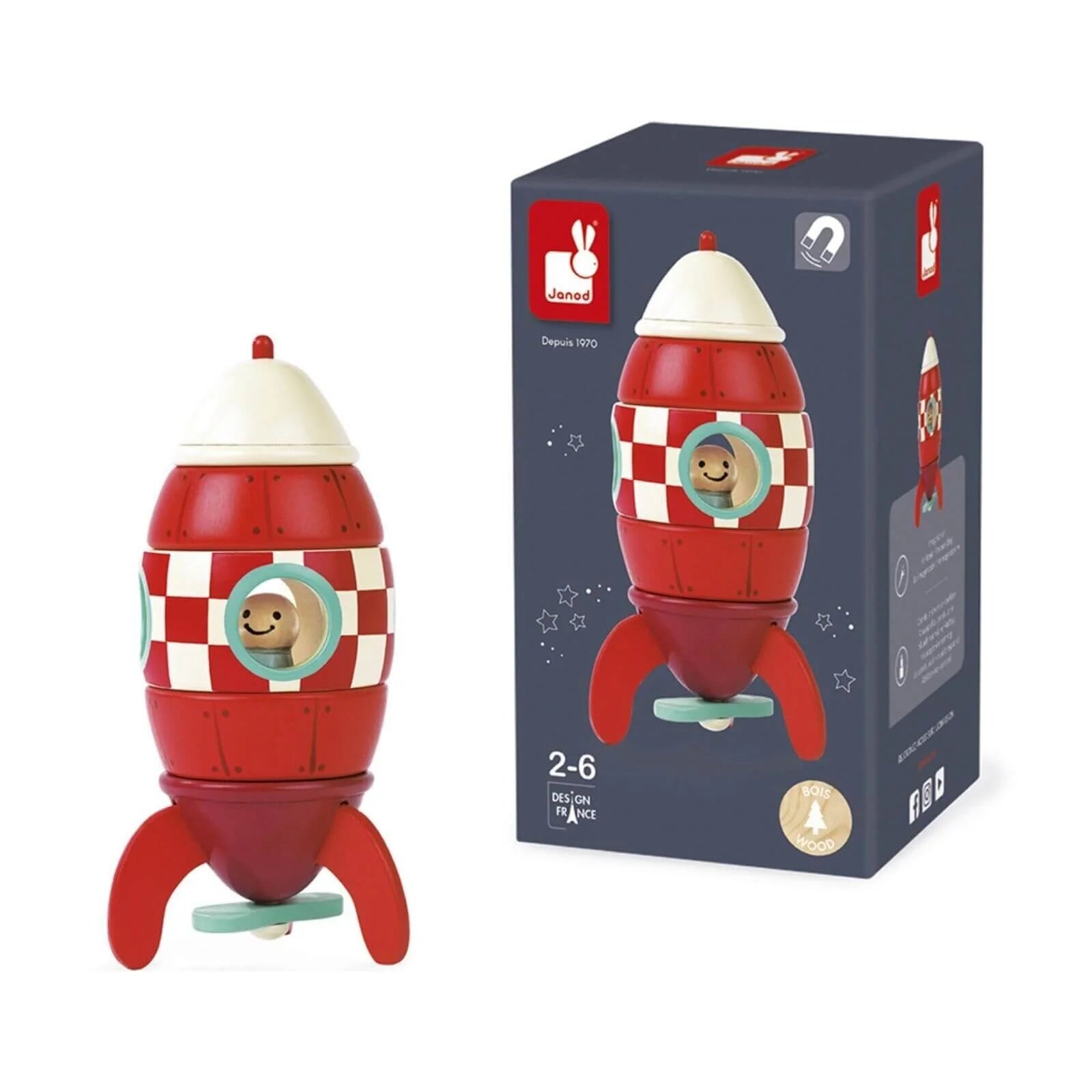 Janod Small Magnetic Rocket - ebebek - Black Friday