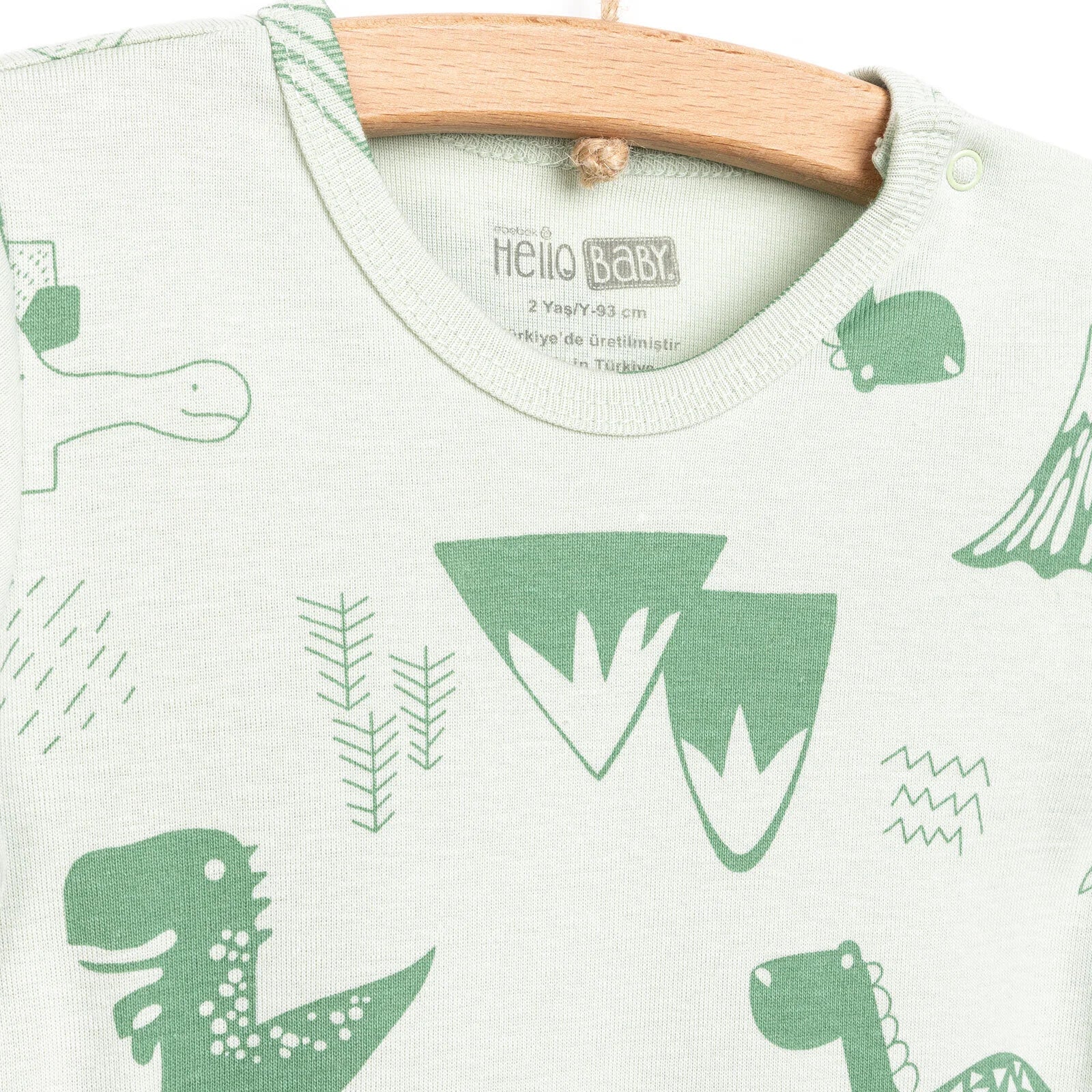 HelloBaby Baby Boy Short Sleeve Body - Green - ebebek - Black Friday