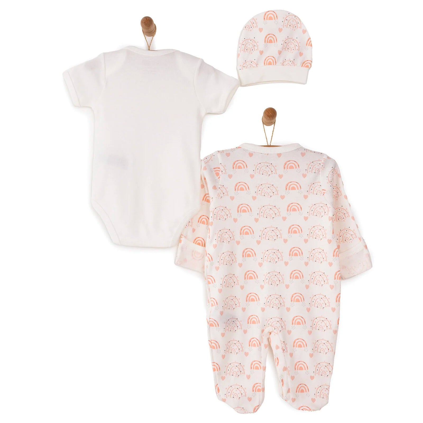 HelloBaby Newborn Baby Girl Rainbow Jumpsuit - Ecru - ebebek - Black Friday