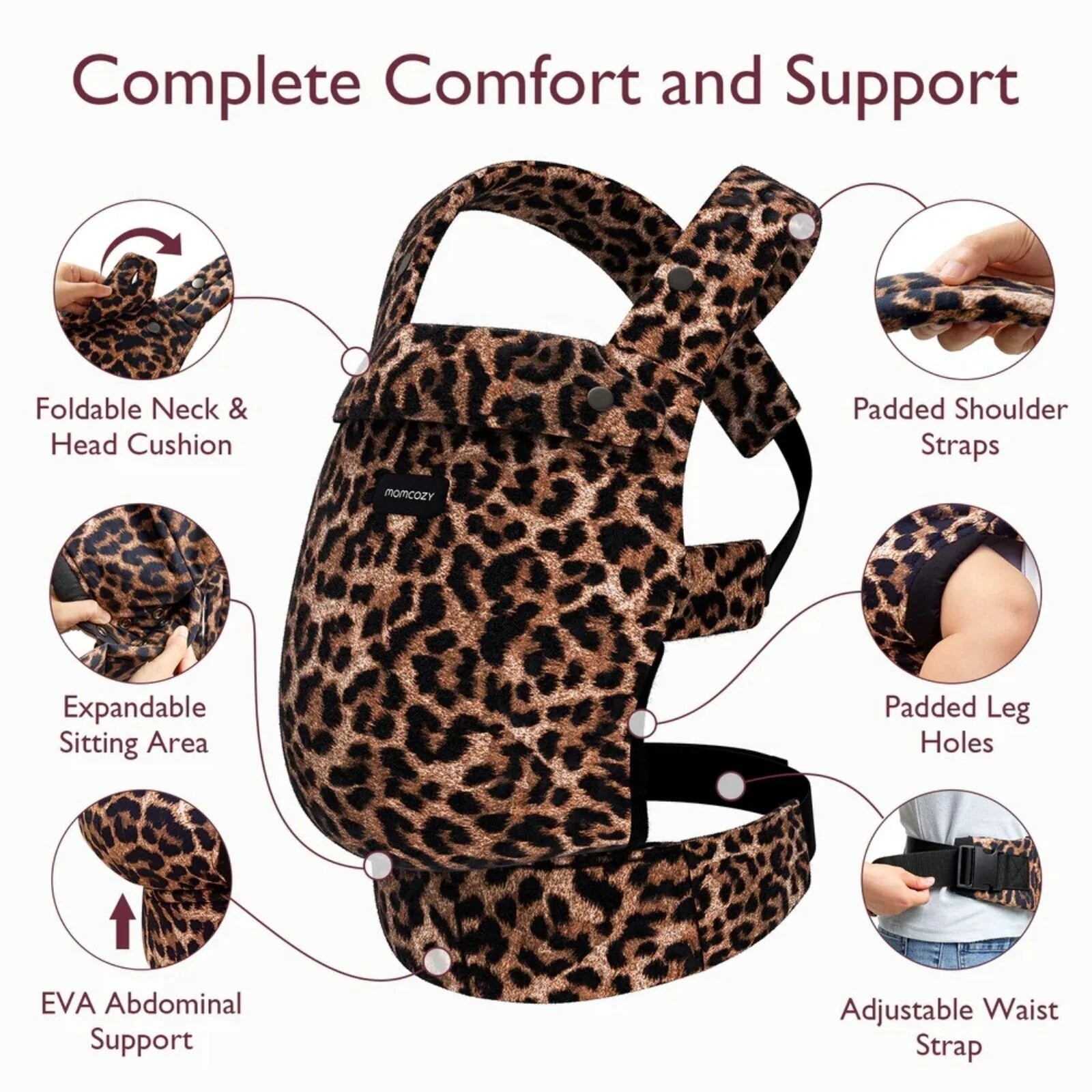 Momcozy Baby Carrier Newborn to Toddler Cotton - Leopard - ebebek - Black Friday