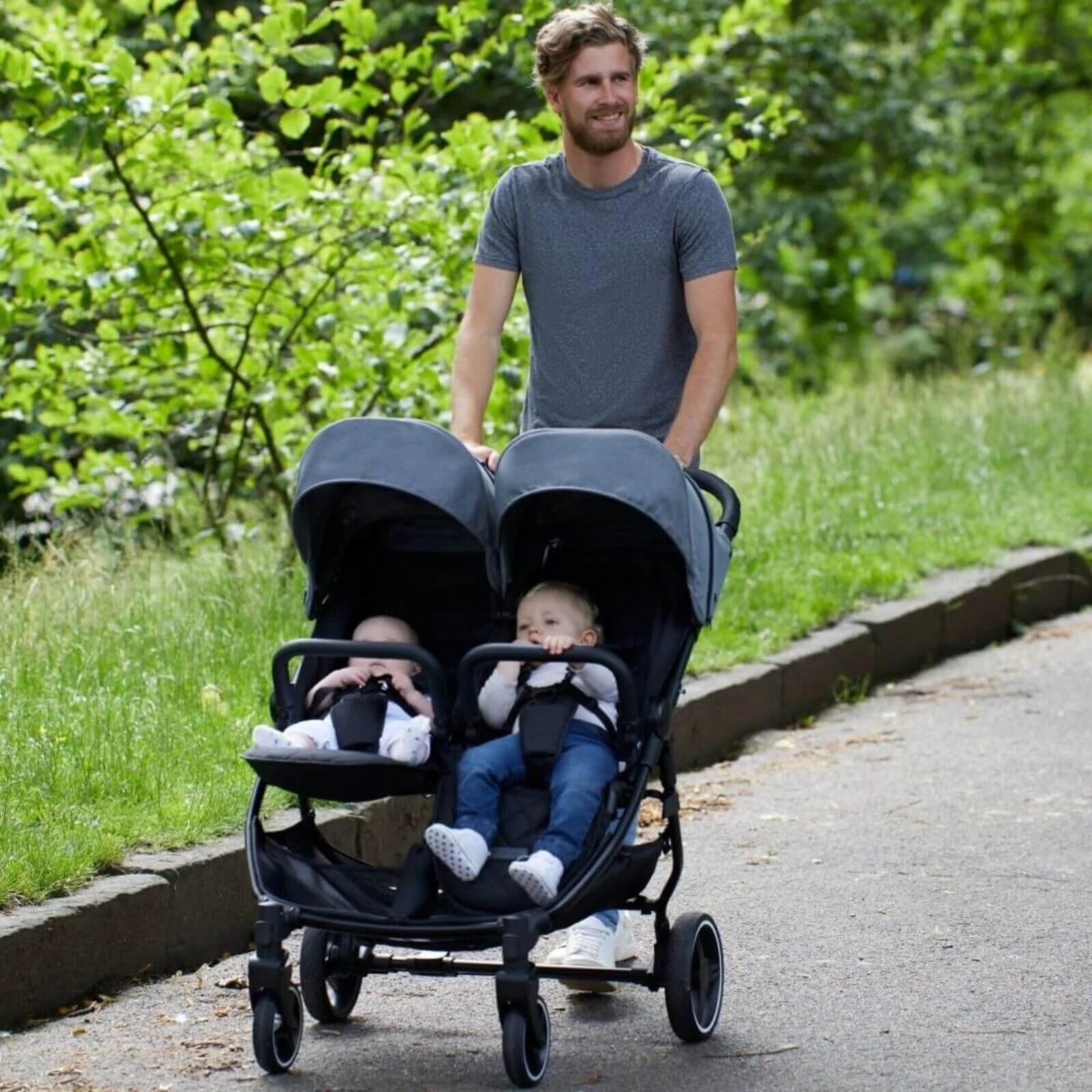 Ickle Bubba Venus Double Stroller - Black - ebebek - Black Friday