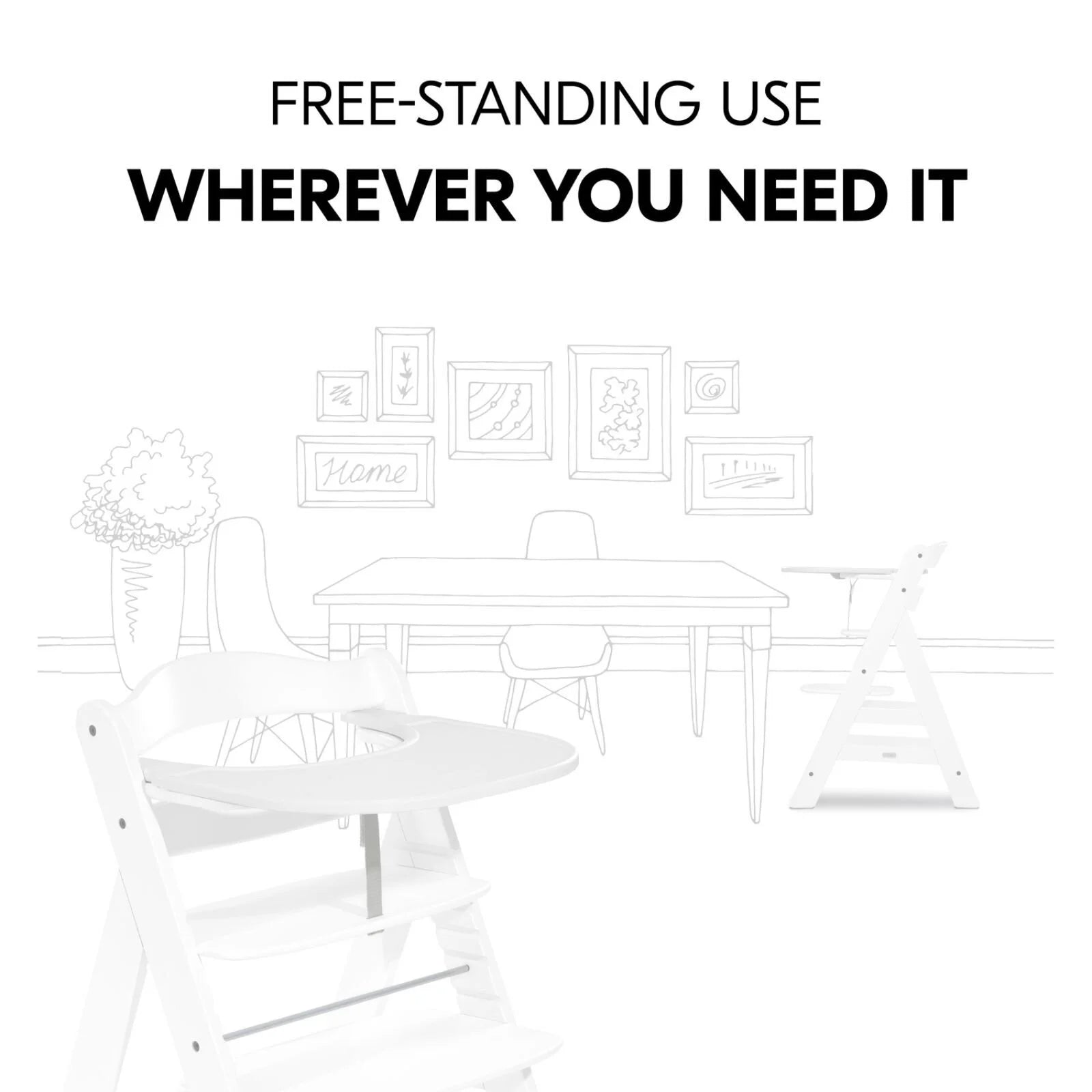 Hauck Alpha Click Tray - White - ebebek - Black Friday