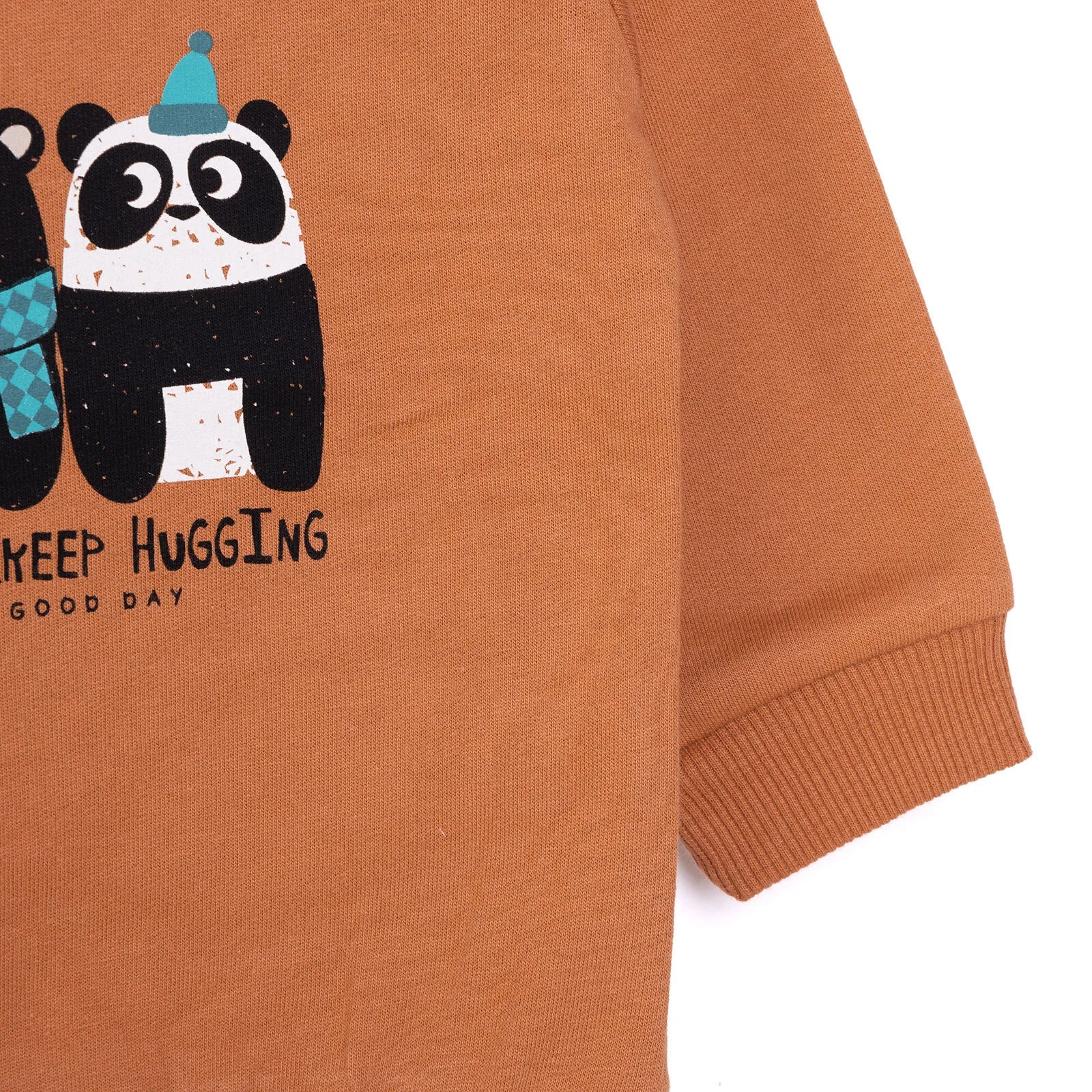 HelloBaby Basic Low Raised Printed Sweashirt - Brown - ebebek - Black Friday