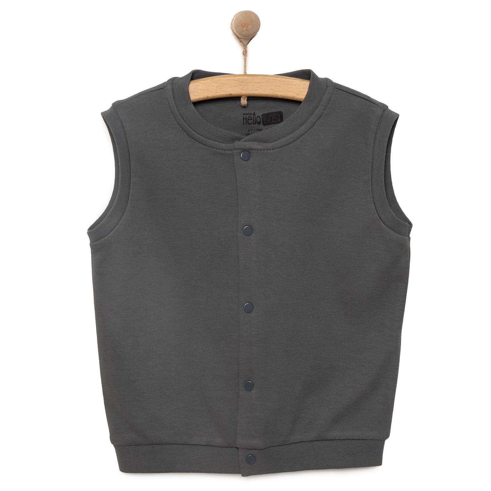 HelloBaby Baby Boy Ribbed Cardigan - Dark Grey - ebebek - Black Friday