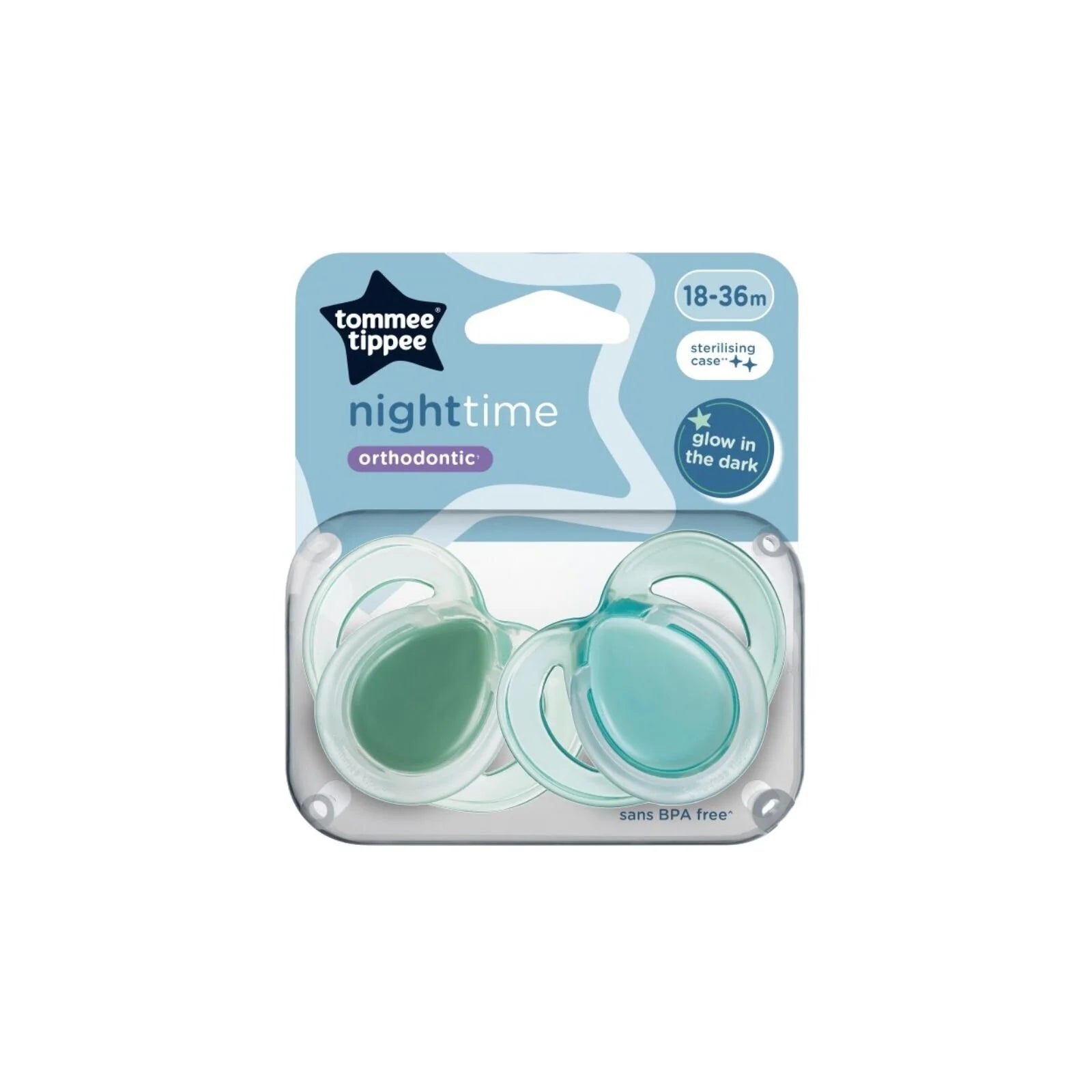 Tommee Tippee Night Time Soother 18 - 36 months Pack of 2 Assorted - ebebek - Black Friday